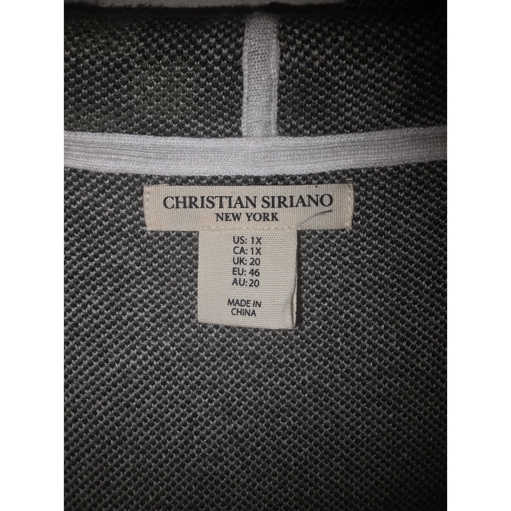 Christian Siriano Sz 1X (20) Hooded Plaid Cardigan Jacket w/Belt Cozy Chic - Picture 7 of 10
